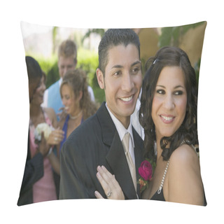 Personality  Teenage Couple At Prom Pillow Covers