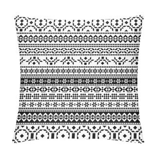 Personality  Tribal Seamless Pattern - Aztec Black And White Background Pillow Covers