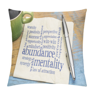 Personality  Abundance Mentality Word Cloud Pillow Covers