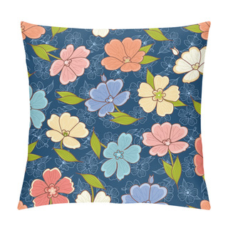 Personality  Floral Print. Seamless Pattern. Botanical Ornament. Pillow Covers