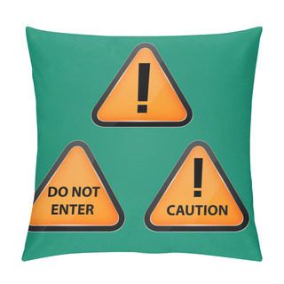 Personality  Set Of Warning Signs Pillow Covers