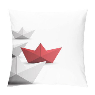 Personality  Winner Red Paper Ship Pillow Covers