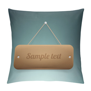 Personality  Vector Wooden Banner On Wall Pillow Covers
