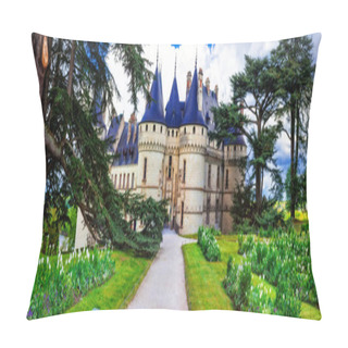 Personality    Chaumont-sur-Loire, Loire Valley,France.View Gardens And Castle. Pillow Covers