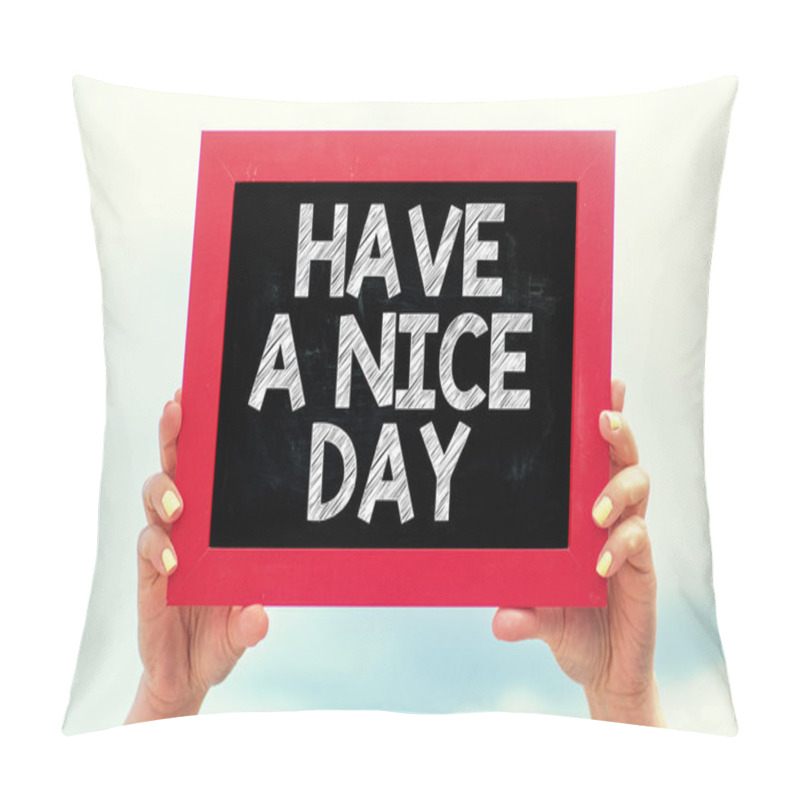 Personality  Have a nice day on Blackboard pillow covers