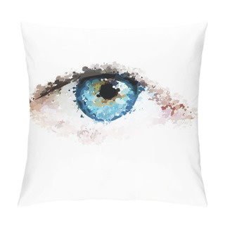 Personality  Healthy Eyes Clean Looking Vector Illustration Pillow Covers