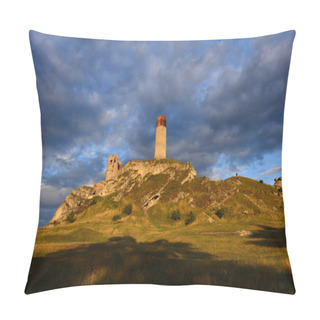 Personality  Ruins Of Medieval Castle Olsztyn In Poland Pillow Covers