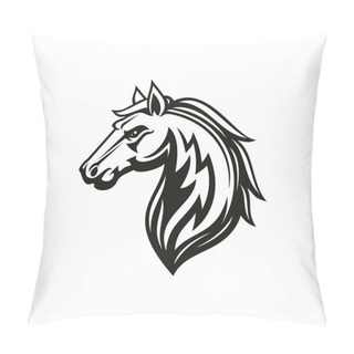 Personality  Horse Animal Tribal Tattoo Or Racing Sport Mascot Pillow Covers