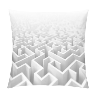 Personality  Blank White Maze Background Pillow Covers
