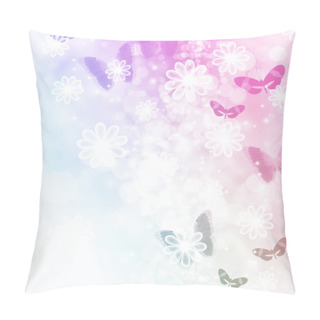 Personality  Blossoms And Butterflies Illustration Pillow Covers