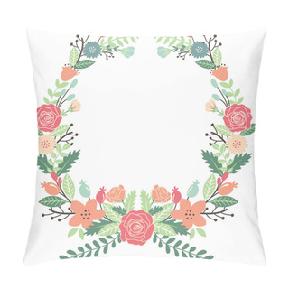 Personality  Vintage Flowers Wreath Pillow Covers