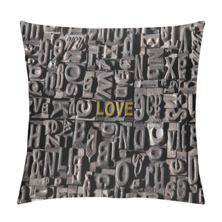 Personality  Iron Lead Letters Forming Word Love Pillow Covers