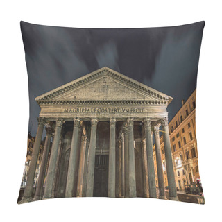 Personality  Urban Landscapes, Pantheon Of Agrippa, Roma, Italy. Pillow Covers