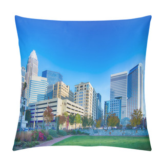 Personality  Charlotte North Carolina City Skyline And Downtown Pillow Covers