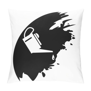 Personality  Oiler - Black Blot. Pillow Covers