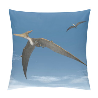 Personality  Pteranodon Dinosaurs Flying - 3D Render Pillow Covers