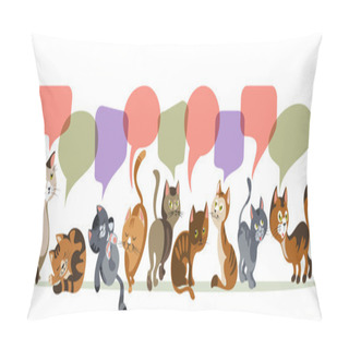 Personality  Chatting Kittens Composition Pillow Covers