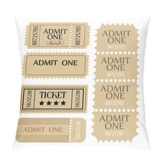 Personality  Ticket Set. Vector Coupon Set. Pillow Covers