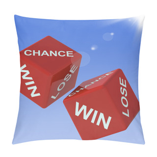 Personality  Chance, Win, Lose Dice Shows Gambling Pillow Covers