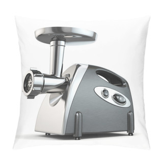 Personality  Electric Meat Grinder Isolated On White. Pillow Covers