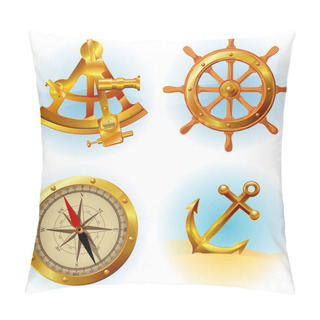 Personality  Sea Travel Icons. Pillow Covers