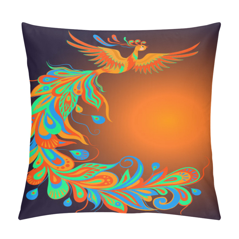 Personality  A mythical fire bird. pillow covers