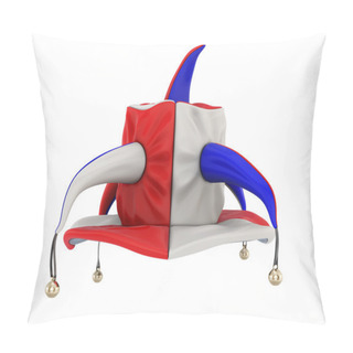 Personality  Jester Hat On A White. Pillow Covers