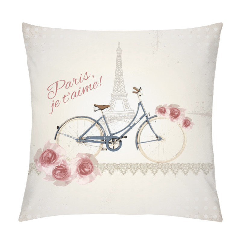 Personality  Romantic postcard from Paris pillow covers