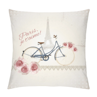 Personality  Romantic Postcard From Paris Pillow Covers