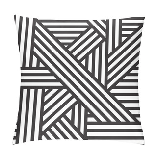 Personality  Abstract Seamless Pattern. Black And White Lines. Pillow Covers