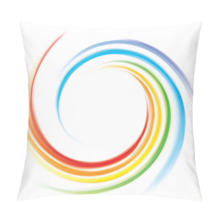 Personality  Vector Backdrop Of Spiral Rainbow Spectrum Pillow Covers
