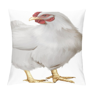 Personality  White Chicken Pillow Covers