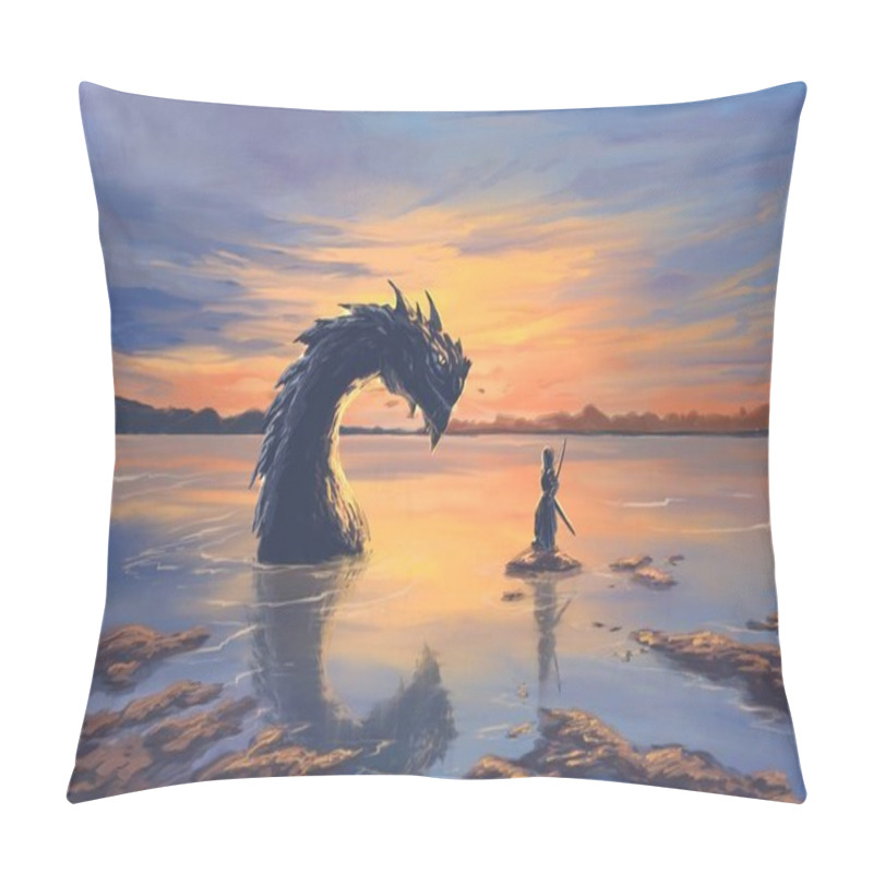Personality  Fantasy dragon in the water pillow covers