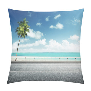 Personality  Asphalt Road And Sea Pillow Covers