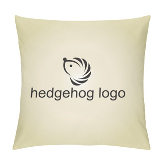 Personality  Hedgehog Logo On Background Pillow Covers