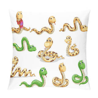 Personality  A Group Of Voluptous Snakes Pillow Covers