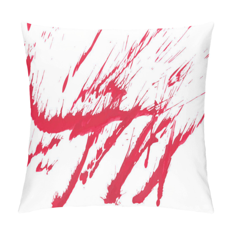 Personality  Blood Drops And Splatters On White Background. Vector Illustration Pillow Covers