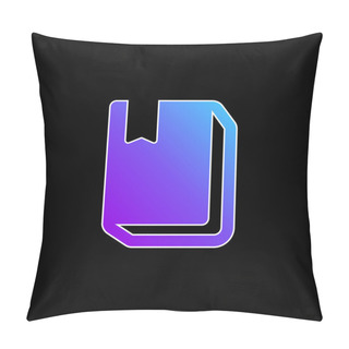 Personality  Book With Bookmark Blue Gradient Vector Icon Pillow Covers