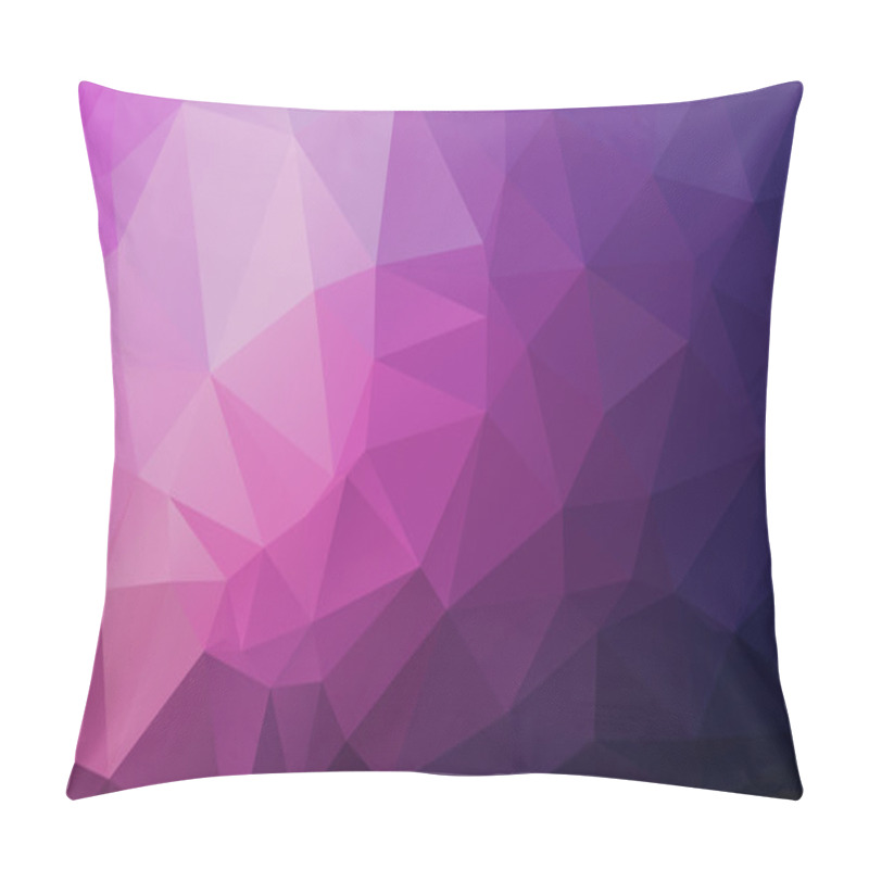 Personality  Vector Geometrical polygon abstract purple background  pillow covers