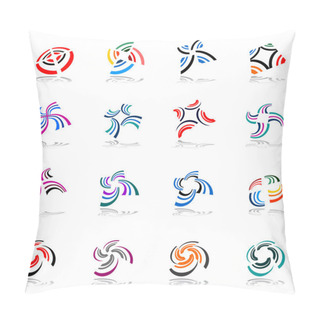 Personality  Design Elements Set With Rotatory Movement. Pillow Covers