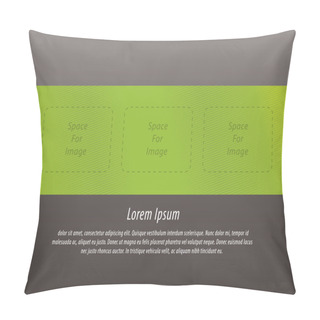 Personality  Four Big Arrows With Much Space For Your Content. Pillow Covers