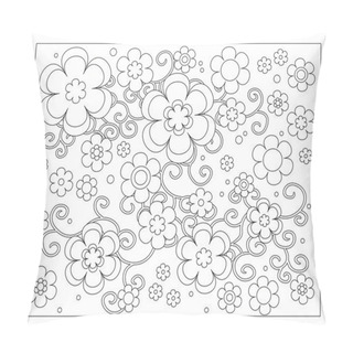 Personality  Flower Pattern Coloring Page Pillow Covers