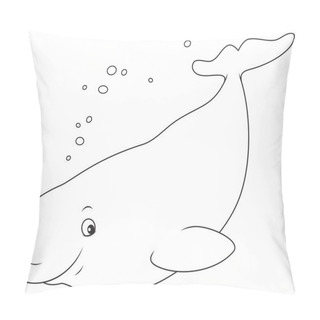 Personality  Beluga Whale Swimming Pillow Covers