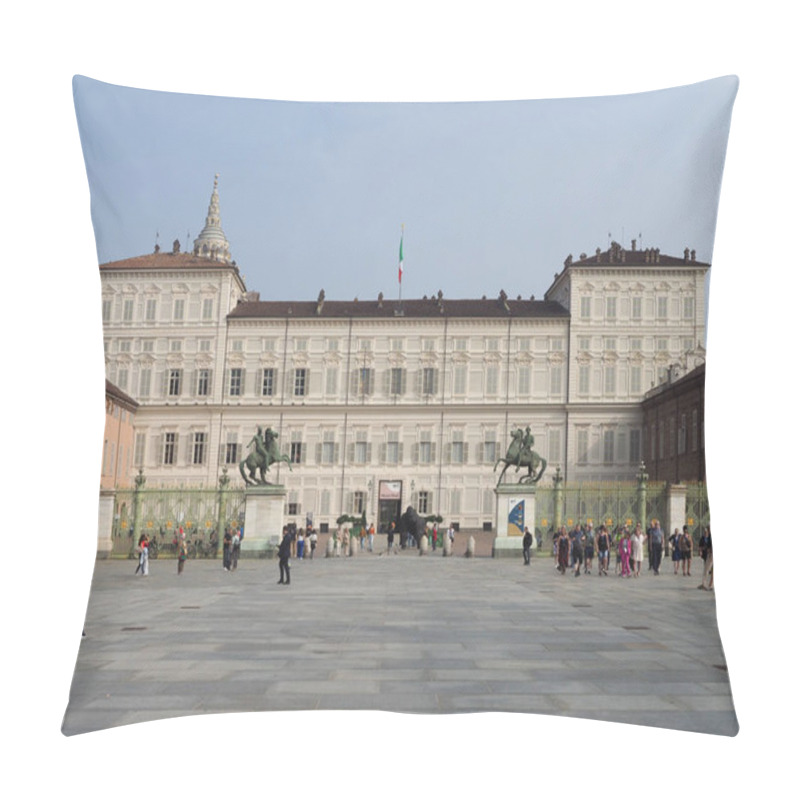 Personality  TURIN, ITALY - OCTOBER 06, 2023: Palazzo Reale Translation Royal Palace Pillow Covers