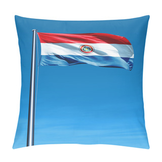 Personality  Paraguay Flag Waving On The Wind Pillow Covers