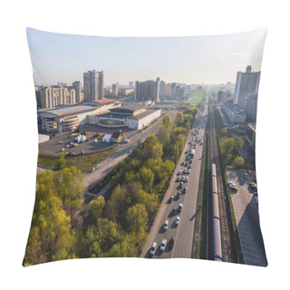Personality  International Exhibition Centre And Kyiv Cityscape Pillow Covers