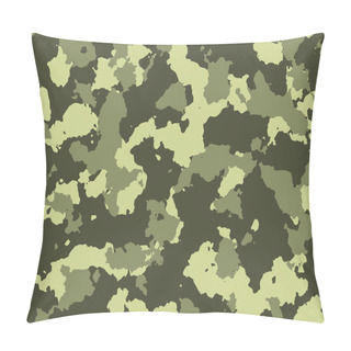 Personality  Seamless Woodland Camo Pattern Vector. Pillow Covers