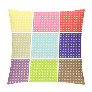 Personality  Set Of Nine Colored Backgrounds. A Vector Image. Pillow Covers
