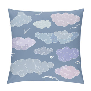 Personality  Vintage Clouds Set. Pillow Covers