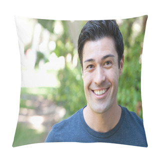 Personality  Portrait Of A Handsome Young Man Pillow Covers